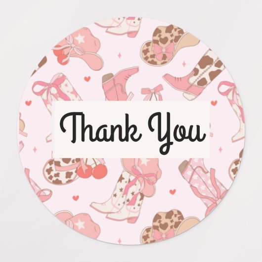 Eerste Rodeo Meisjes Bedankt Labels (Design 2)