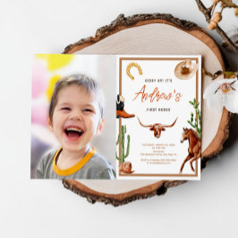 Eerste Rodeo Modern Southern Cowboy foto Verjaarda Kaart