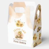 Eerste Rodeo Neutral Southern Cowboy Birthday Bedankdoosjes (Geopend)