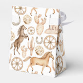 Eerste Rodeo Neutral Southern Cowboy Birthday Favo Bedankdoosjes (Achterkant)