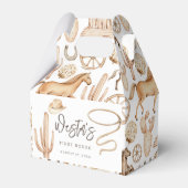 Eerste Rodeo Neutral Southern Cowboy Birthday Favo Bedankdoosjes (Voorkant Zijde)