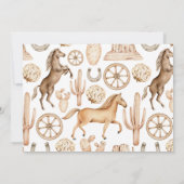 Eerste Rodeo Neutral Southern Cowboy Birthday Invi Kaart (Achterkant)