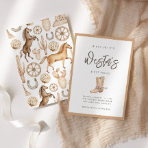 Eerste Rodeo Neutral Southern Cowboy Birthday