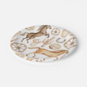 Eerste Rodeo Neutral Southern Cowboy Birthday Pape Papieren Bordje (Gekanteld)