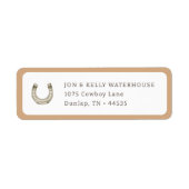 Eerste Rodeo Neutral Southern Cowboy Return-adres Etiket (Voorkant)