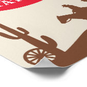 Eerste Rodeo Rode "Chuck wagon chow station" Bord Poster (Hoek)