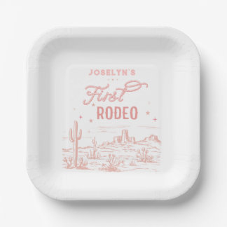 Eerste Rodeo Roze Papier Bord