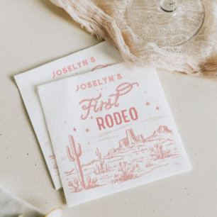 Eerste Rodeo Roze Papier servet