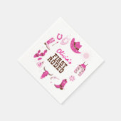 Eerste Rodeo Roze Western Cowboy 1e Verjaardag Servet (Hoek)