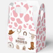 Eerste Rodeo Roze Wild West Meisje 1e Verjaardag Bedankdoosjes (Open)