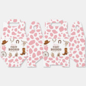 Eerste Rodeo Roze Wild West Meisje 1e Verjaardag Bedankdoosjes (Ongevouwen)