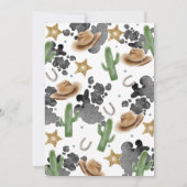 Eerste Rodeo Rustieke Wilde Westen Tijdcapsule Kaa Kaart (Achterkant)