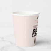 Eerste Rodeo Schattige Roze Gepersonaliseerde 1e V Papieren Bekers (Rechts)