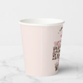 Eerste Rodeo Schattige Roze Gepersonaliseerde 1e V Papieren Bekers (Rechts)