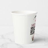 Eerste Rodeo Schattige Roze Gepersonaliseerde 1e V Papieren Bekers (Rechts)