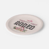 Eerste Rodeo Schattige Roze Gepersonaliseerde 1e V Papieren Bordje (Gekanteld)