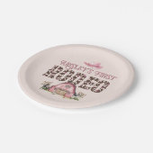Eerste Rodeo Schattige Roze Gepersonaliseerde 1e V Papieren Bordje (Gekanteld)