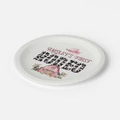 Eerste Rodeo Schattige Roze Gepersonaliseerde 1e V Papieren Bordje (Gekanteld)