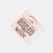 Eerste Rodeo Schattige Roze Gepersonaliseerde 1e V Servet (Hoek)