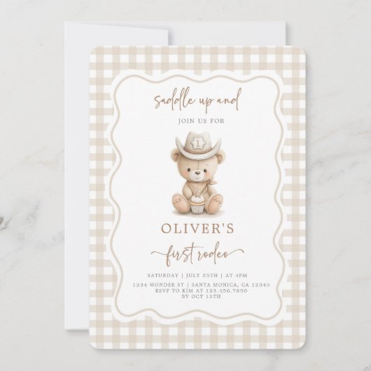 Eerste Rodeo uitnodiging (Voorkant)