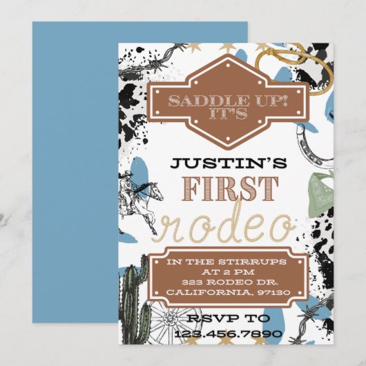 Eerste Rodeo uitnodiging (Voorkant / Achterkant)