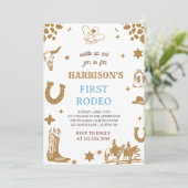Eerste Rodeo Uitnodiging, Mijn 1e Rodeo Uitnodigin Kaart (Staand voorkant)