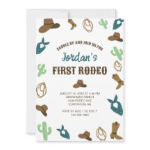 Eerste Rodeo Verjaardag 1e Cowboy Schattige Wester