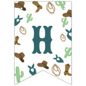 Eerste Rodeo Verjaardag 1e Cowboy Western Vlaggetjes (Tweede vlag)