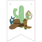 Eerste Rodeo Verjaardag 1e Cowboy Western Vlaggetjes (Eerste vlag)