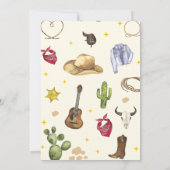 Eerste Rodeo Verjaardag Cowboy 1e Verjaardag uitno Kaart (Achterkant)