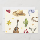 Eerste Rodeo Verjaardag Cowboy Verjaardag Foto Kaart (Achterkant)