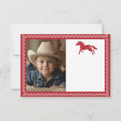 Eerste Rodeo Verjaardag Dank u kaart – Westerne Co (Achterkant)