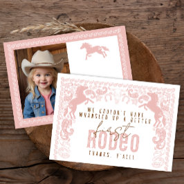 Eerste Rodeo Verjaardag Dank u kaart – Westerne Co