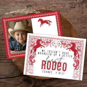 Eerste Rodeo Verjaardag Dank u kaart – Westerne Co