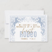 Eerste Rodeo Verjaardag Dank u kaart – Westerne Co (Voorkant)