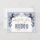 Eerste Rodeo Verjaardag Dank u kaart – Westerne Co (Voorkant)