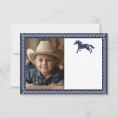 Eerste Rodeo Verjaardag Dank u kaart – Westerne Co (Achterkant)