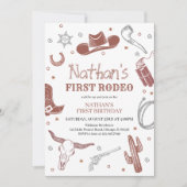 Eerste Rodeo Verjaardag Kaart (Voorkant)