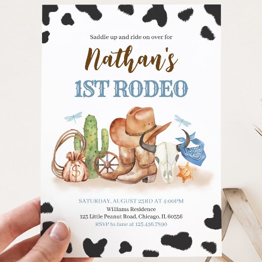 Eerste Rodeo Verjaardag Kaart