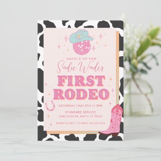 EERSTE RODEO VERJAARDAG KAART (Staand voorkant)