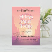 Eerste Rodeo Verjaardag Kaart-zadel omhoog. Kaart (Staand voorkant)