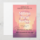 Eerste Rodeo Verjaardag Kaart-zadel omhoog. Kaart (Voorkant / Achterkant)