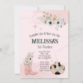 Eerste Rodeo verjaardag meisje rustieke cowgirl th Kaart (Voorkant)