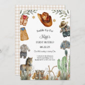 Eerste Rodeo Verjaardag met foto template Feestdagenkaart (Voorkant / Achterkant)