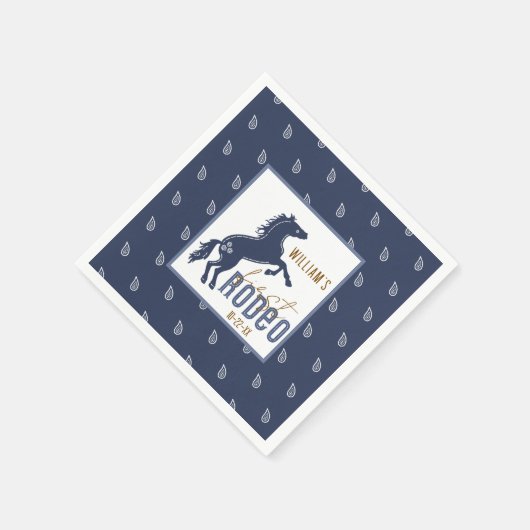 Eerste Rodeo Verjaardagsfeest servetten - Westerne (Hoek)
