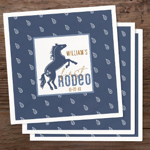 Eerste Rodeo Verjaardagsfeest servetten - Westerne