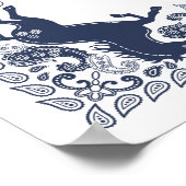 Eerste Rodeo Verjaardagsfeest Welkomstbord - Navy  Poster (Hoek)