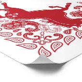 Eerste Rodeo verjaardagsfeest welkomstbord - Red W Poster (Hoek)