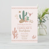 Eerste Rodeo Verjaardagsuitnodiging Kaart (Staand voorkant)