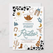 Eerste Rodeo Verjaardagsuitnodiging Kaart (Voorkant)